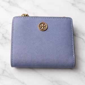 Tory Burch Mini French Wallet Saffiano Leather -Purple